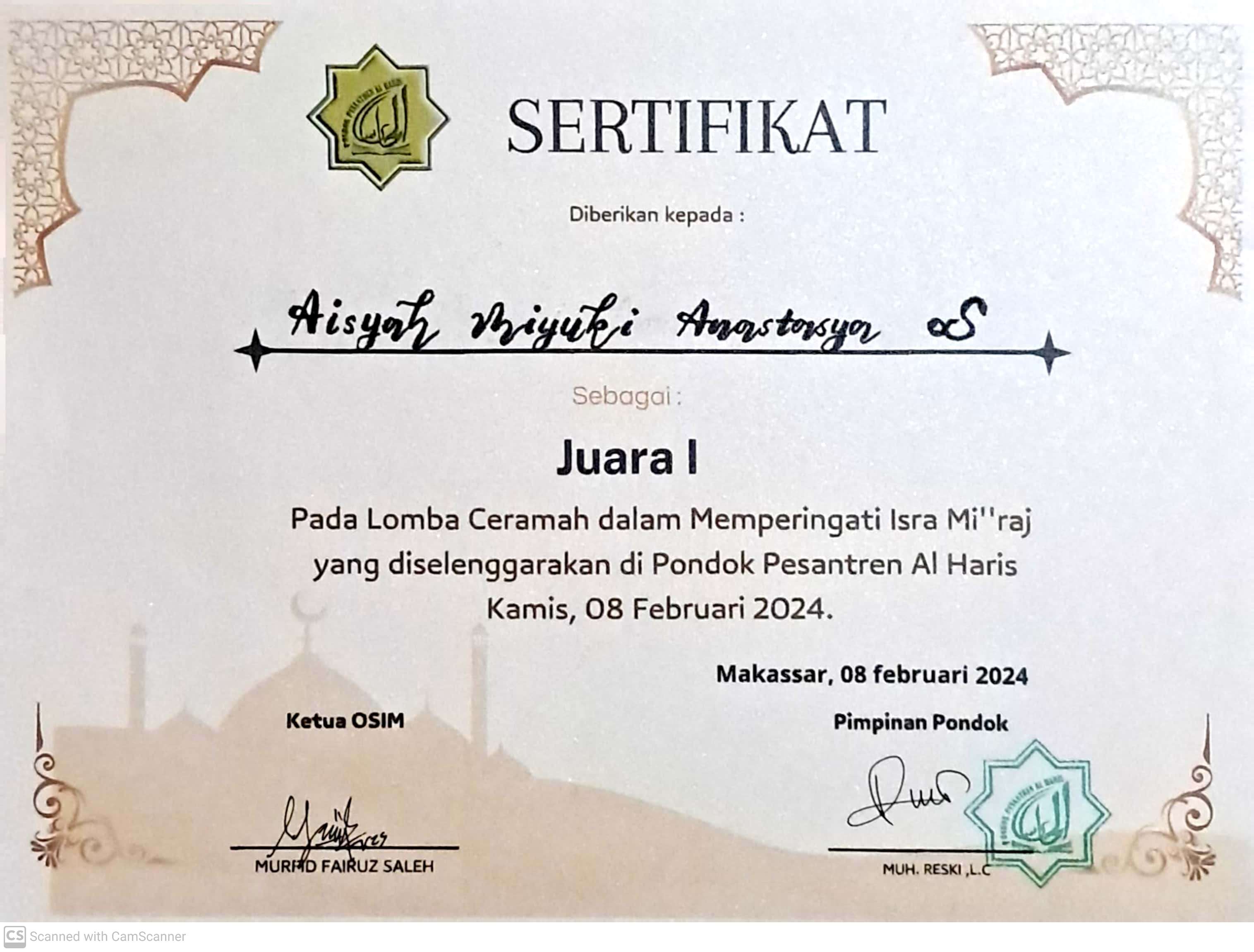 Certificate 10
